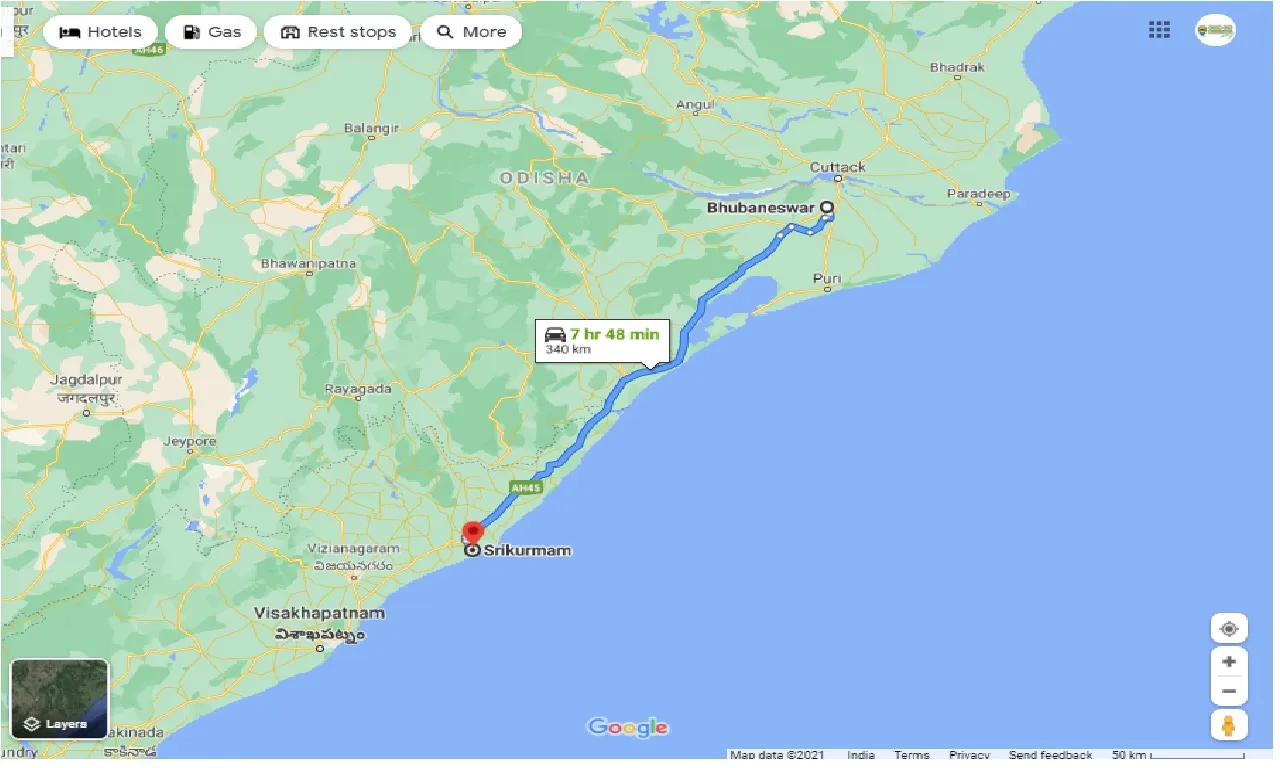 bhubaneswar-to-srikurmam-one-way