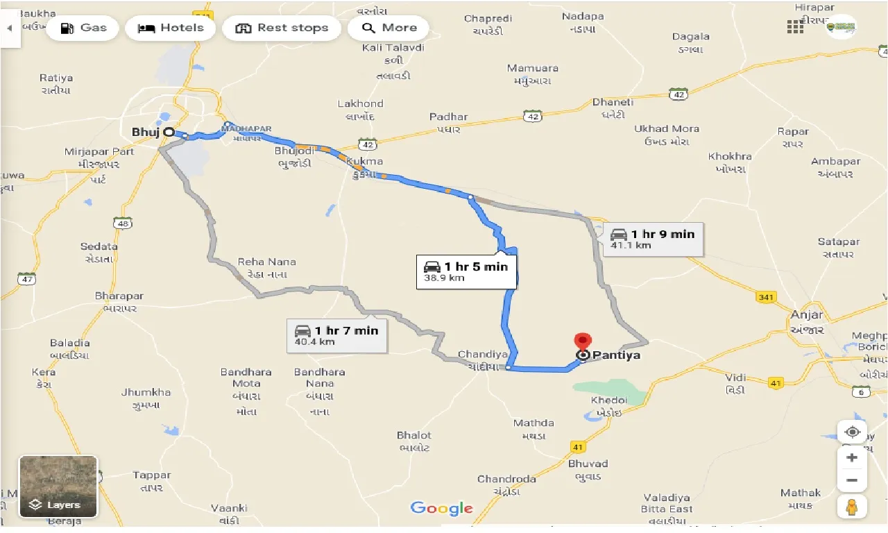 bhuj-to-pantiya-one-way