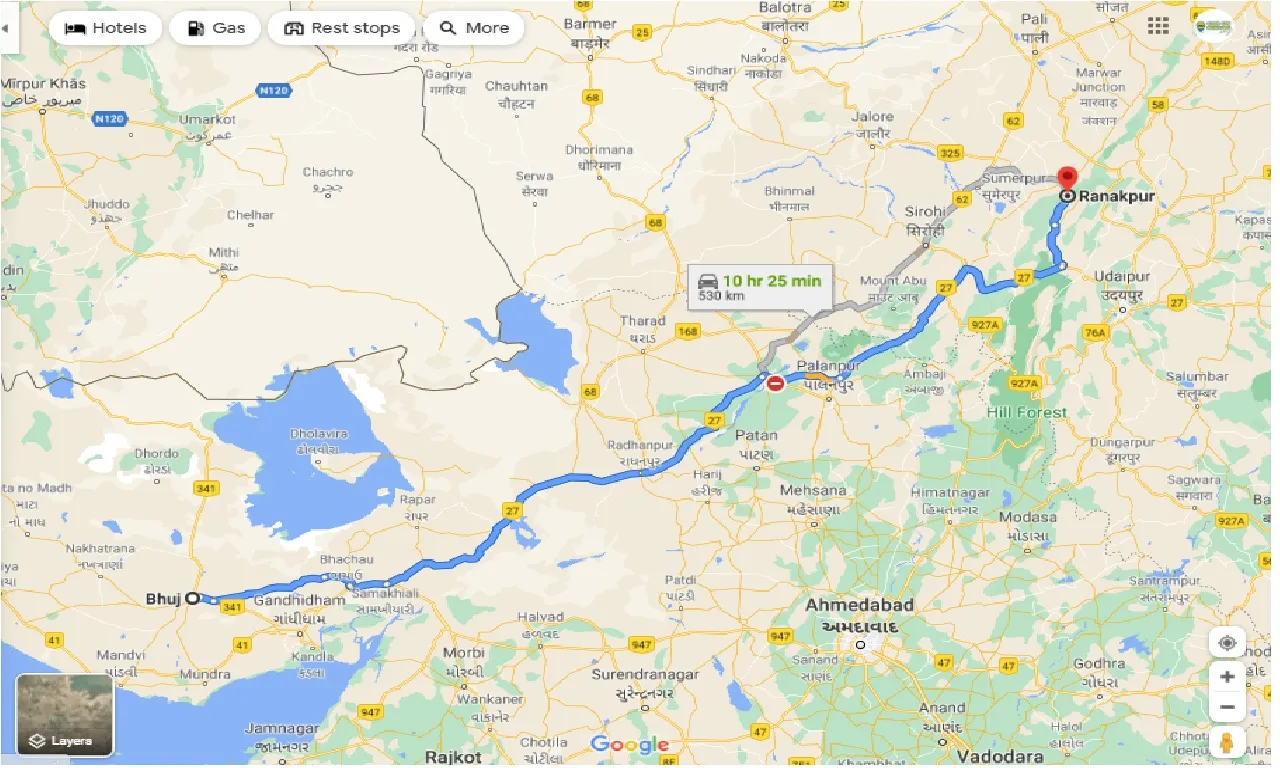 bhuj-to-ranakpur-taxi