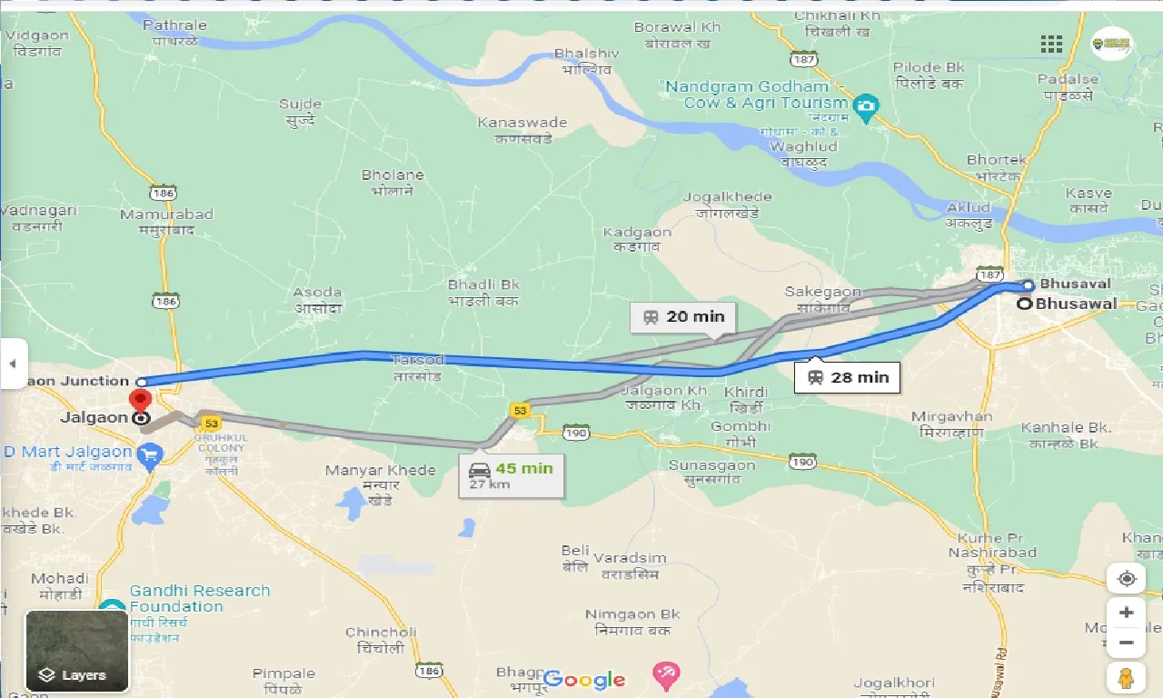 bhusawal-to-jalgaon-one-way