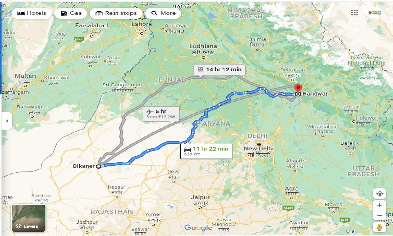 bikaner-to-haridwar-round-trip