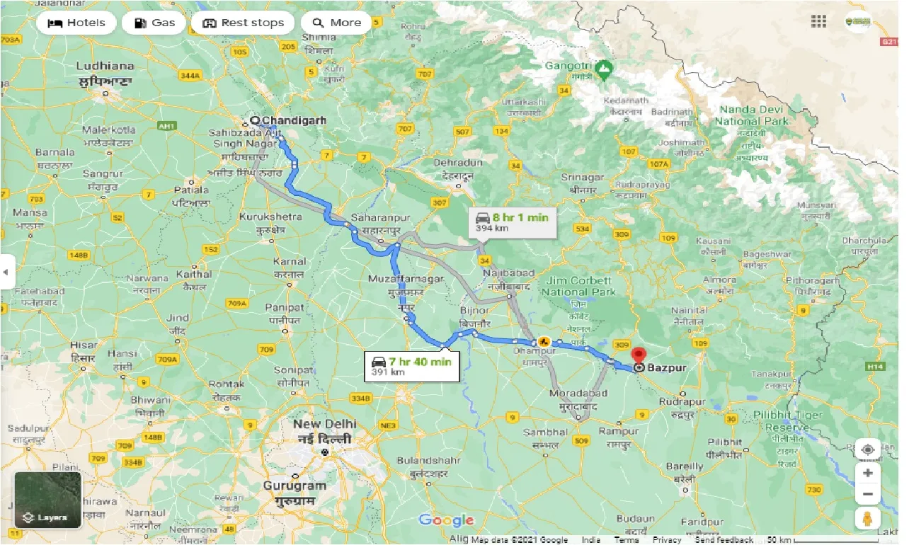 chandigarh-to-bazpur-one-way