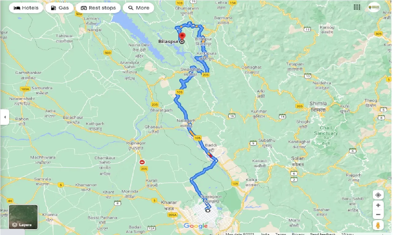 chandigarh-to-bilaspur-HP-round-trip