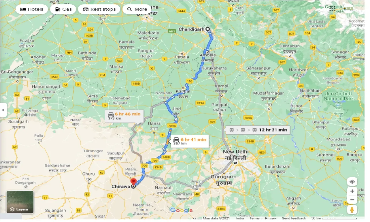 chandigarh-to-chirawa-one-way