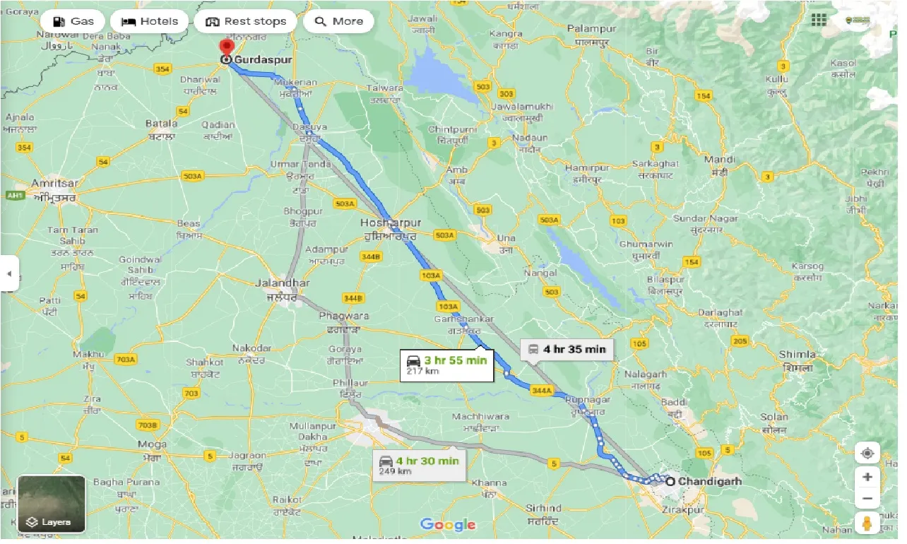 chandigarh-to-gurdaspur-one-way