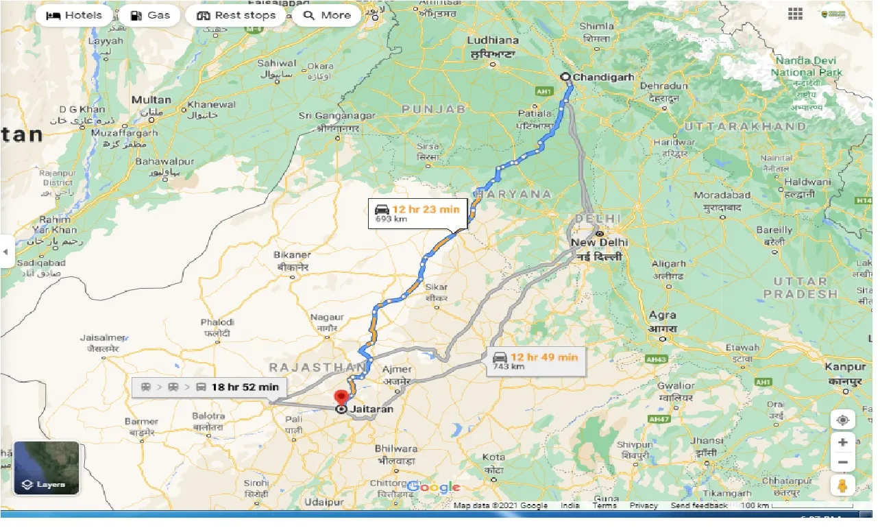 chandigarh-to-jaitaran-round-trip