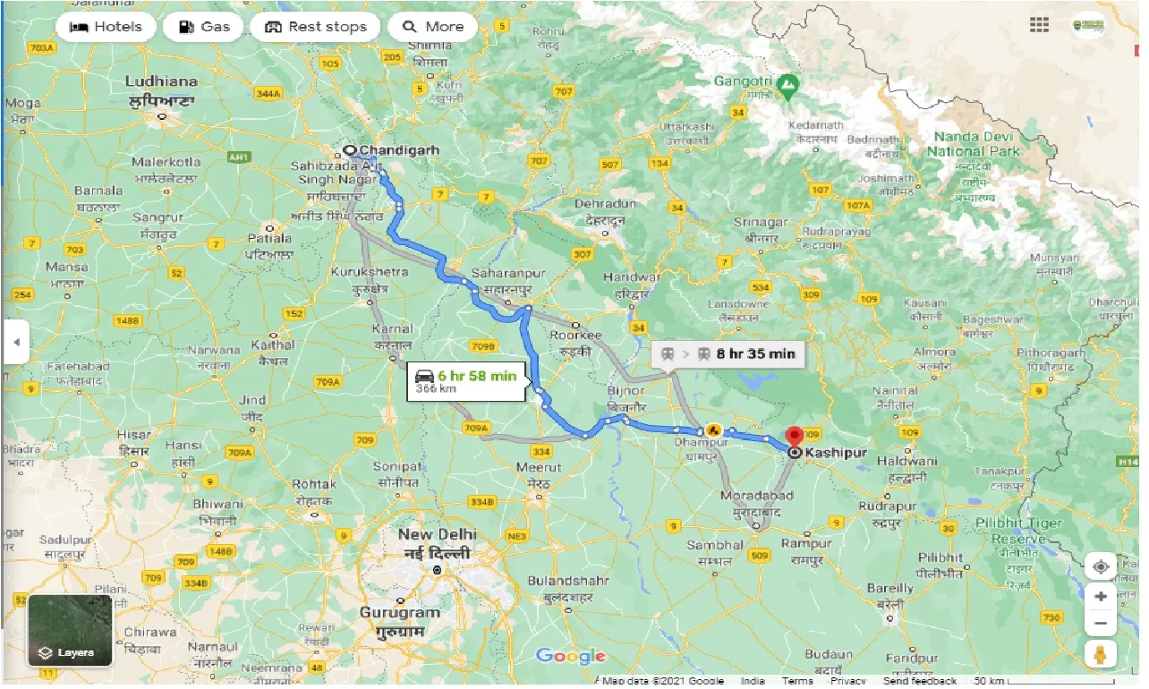 chandigarh-to-kashipur-one-way