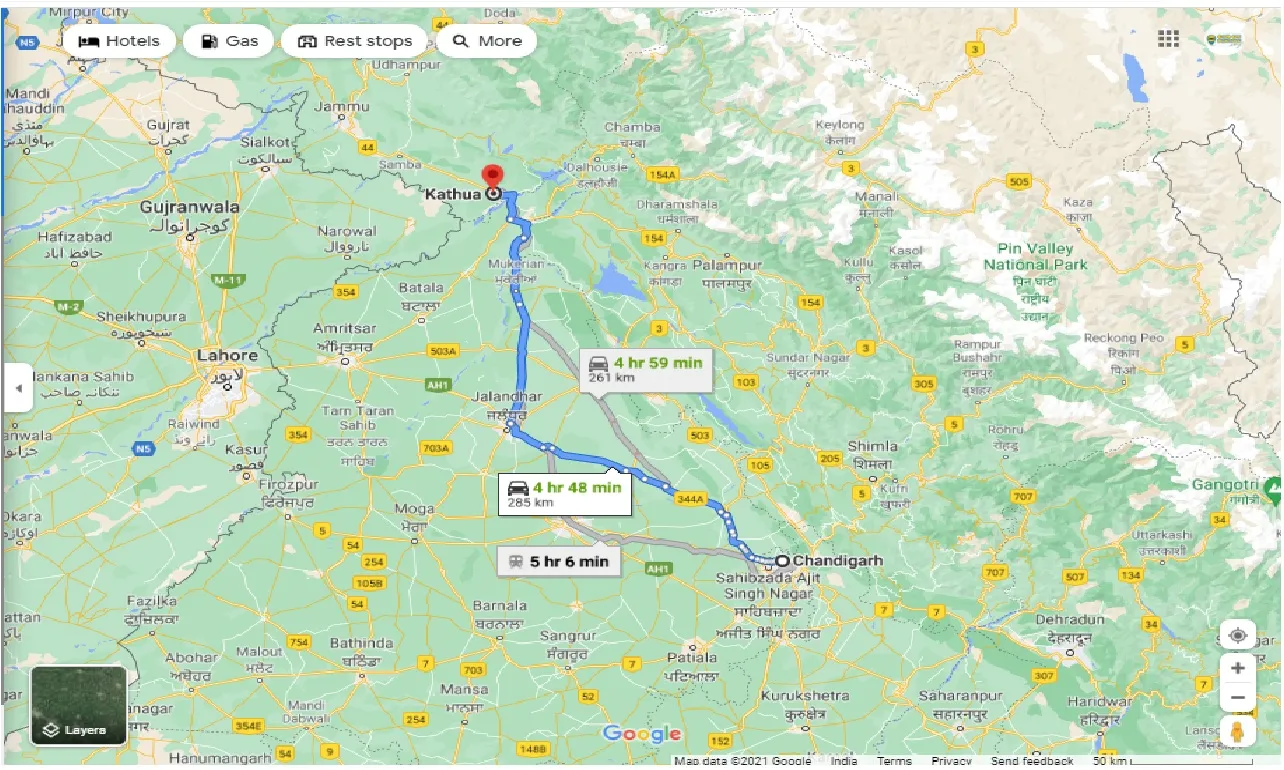 chandigarh-to-kathua-round-trip