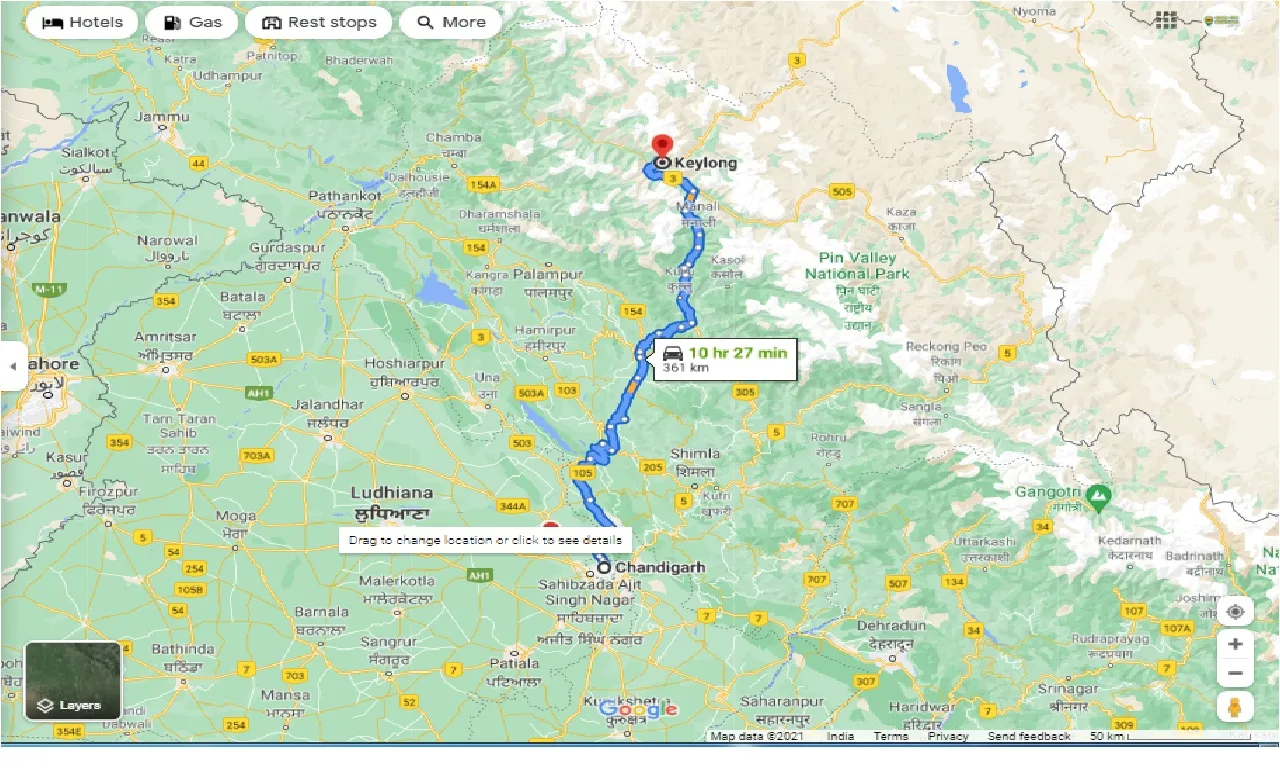 chandigarh-to-keylong-one-way