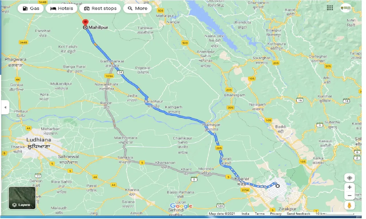 chandigarh-to-mahilpur-round-trip