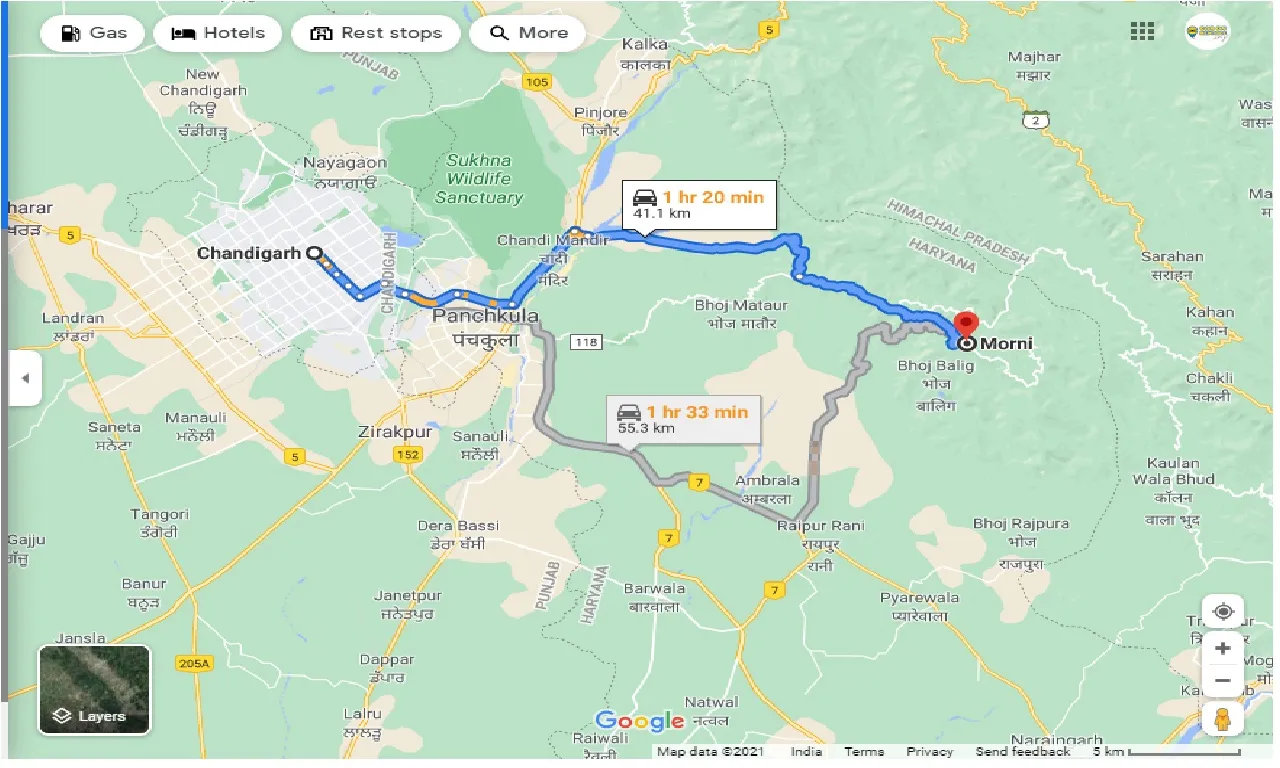 chandigarh-to-morni-hills-one-way