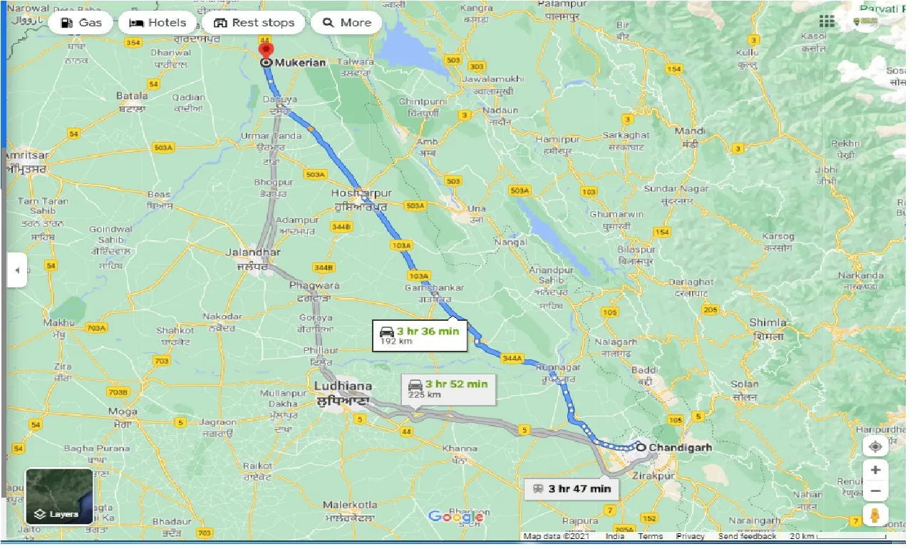 chandigarh-to-mukerian-one-way