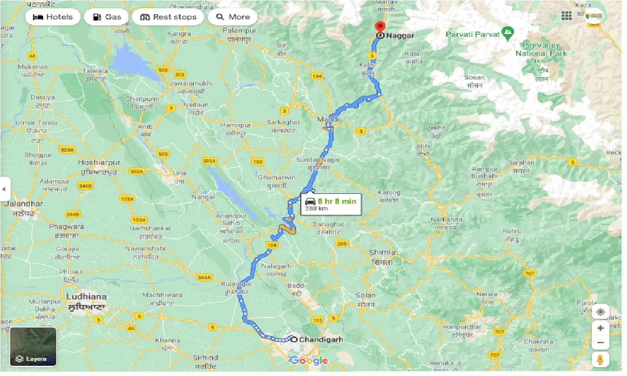 chandigarh-to-naggar-round-trip