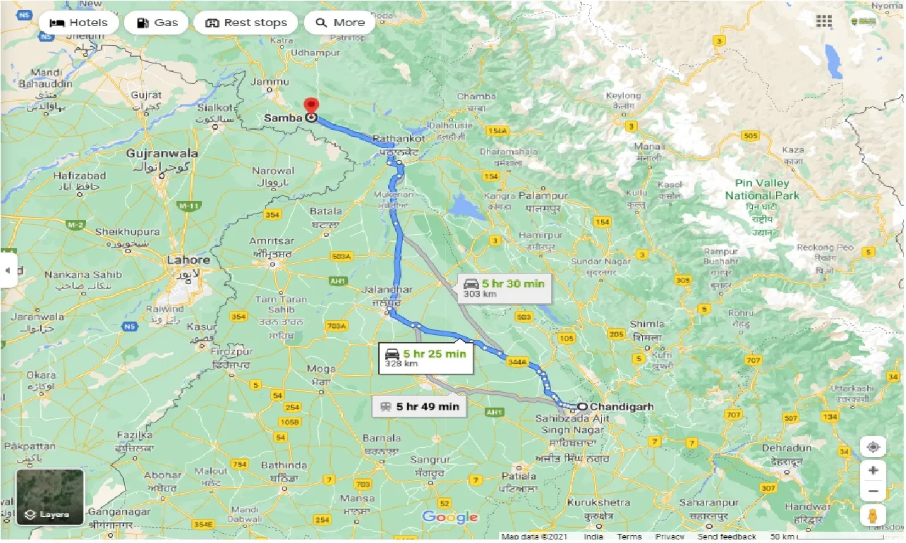 chandigarh-to-samba-one-way