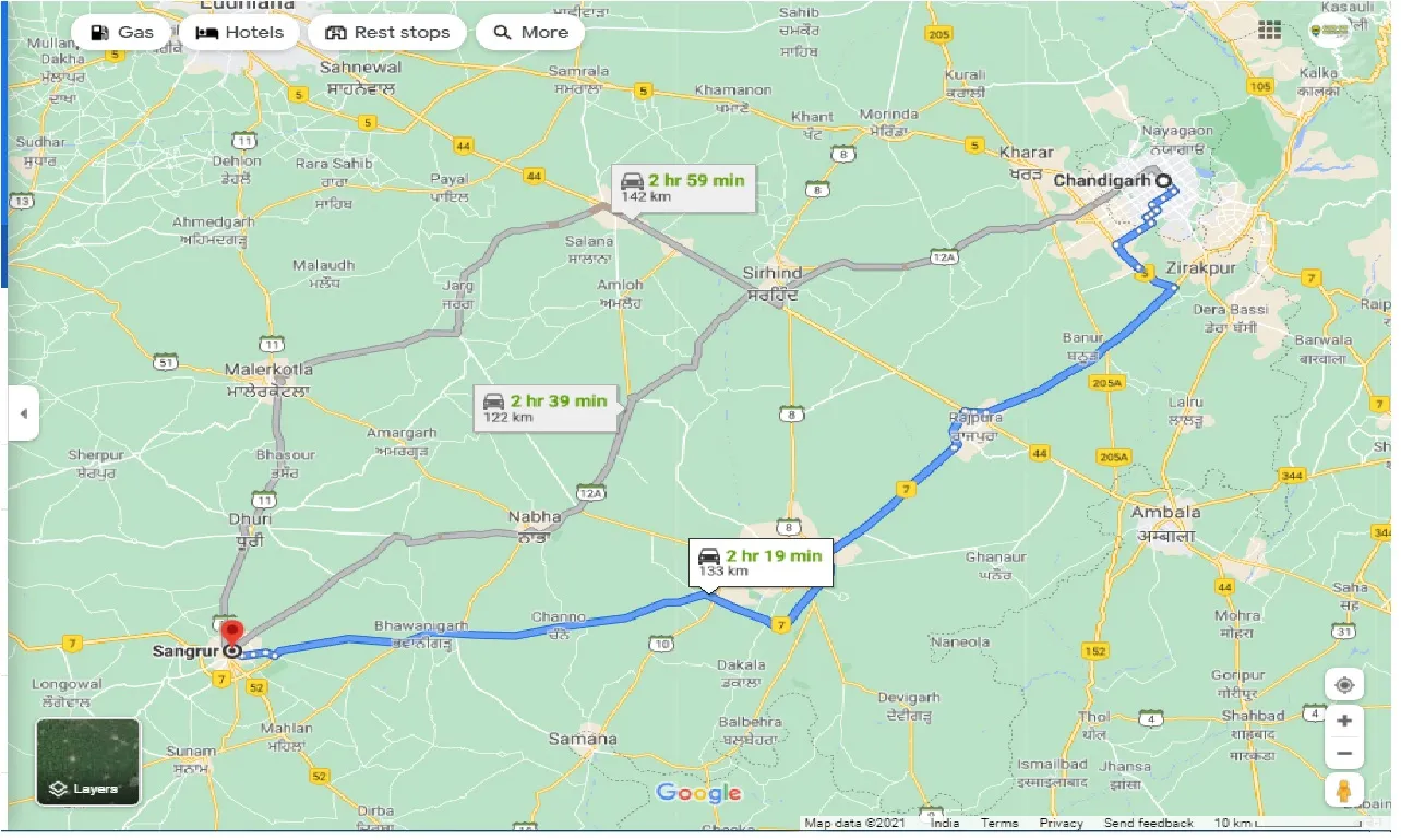 chandigarh-to-sangrur-haryana-round-trip