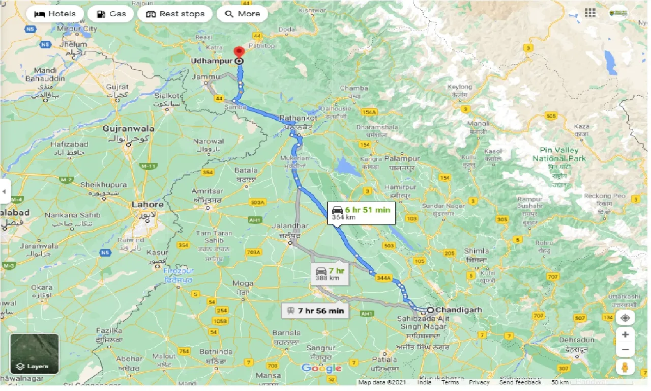 chandigarh-to-udhampur-round-trip