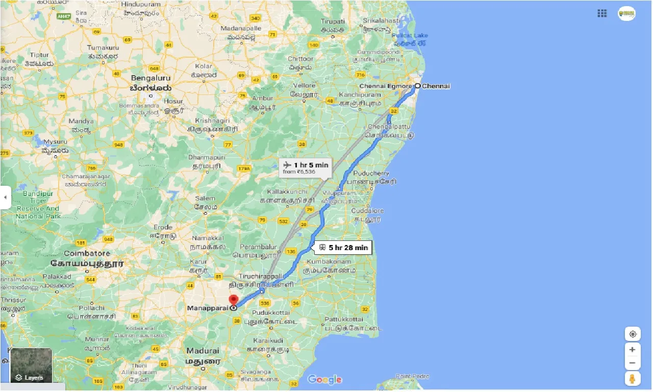 chennai-to-Manapparai-round-trip