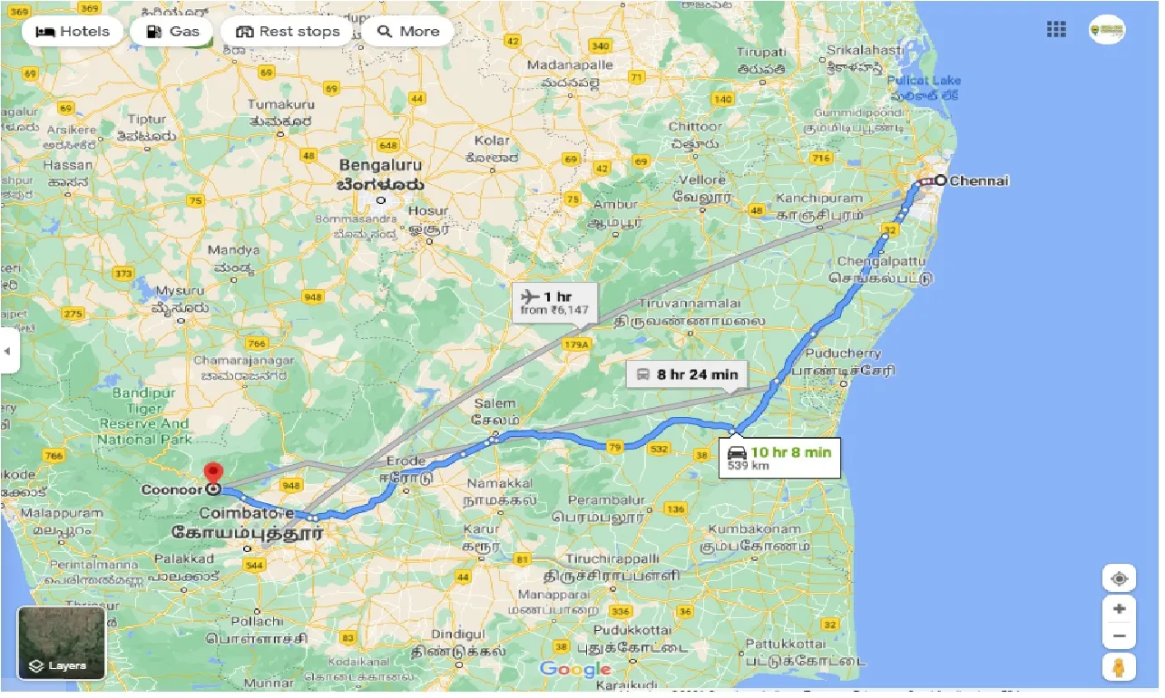 chennai-to-coonoor-one-way