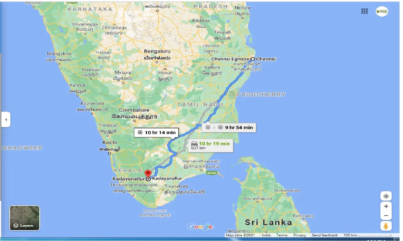 chennai-to-kadayanallur-round-trip