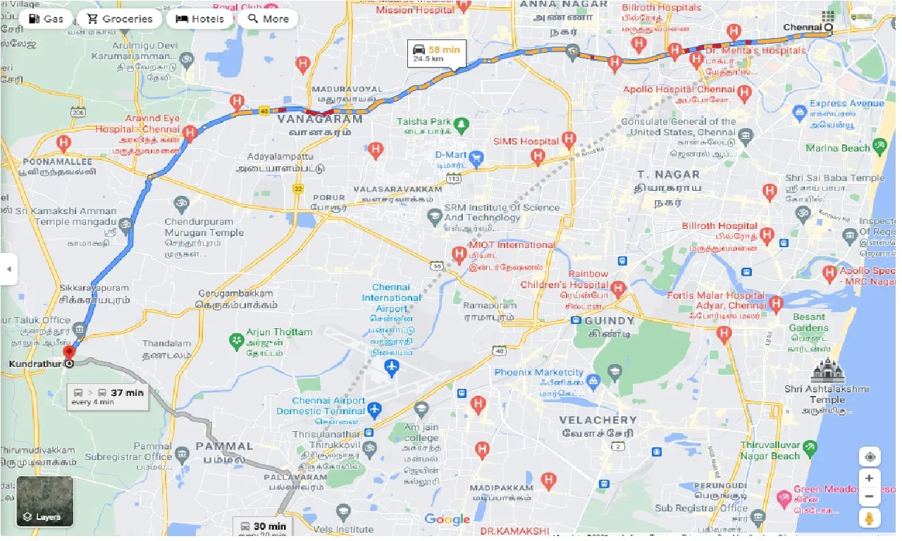 chennai-to-kundrathur-round-trip