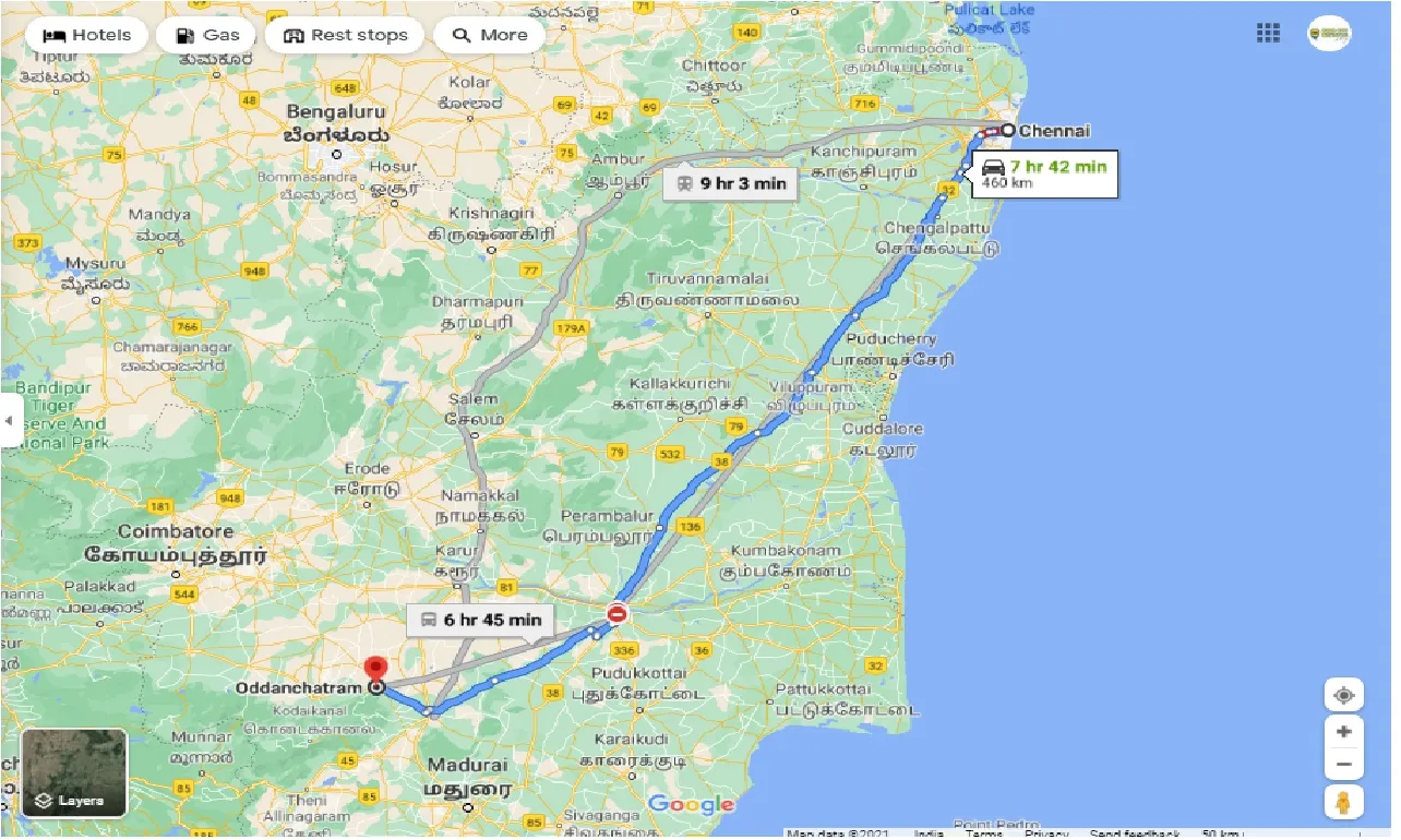 chennai-to-oddanchatram-round-trip