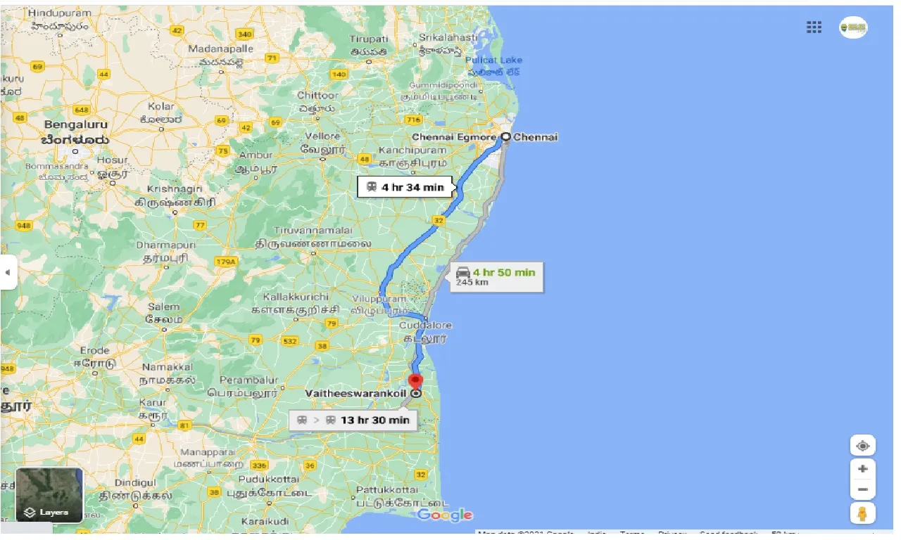 chennai-to-vaitheeswarankoil-round-trip