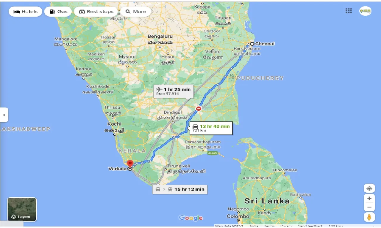 chennai-to-varkala-round-trip