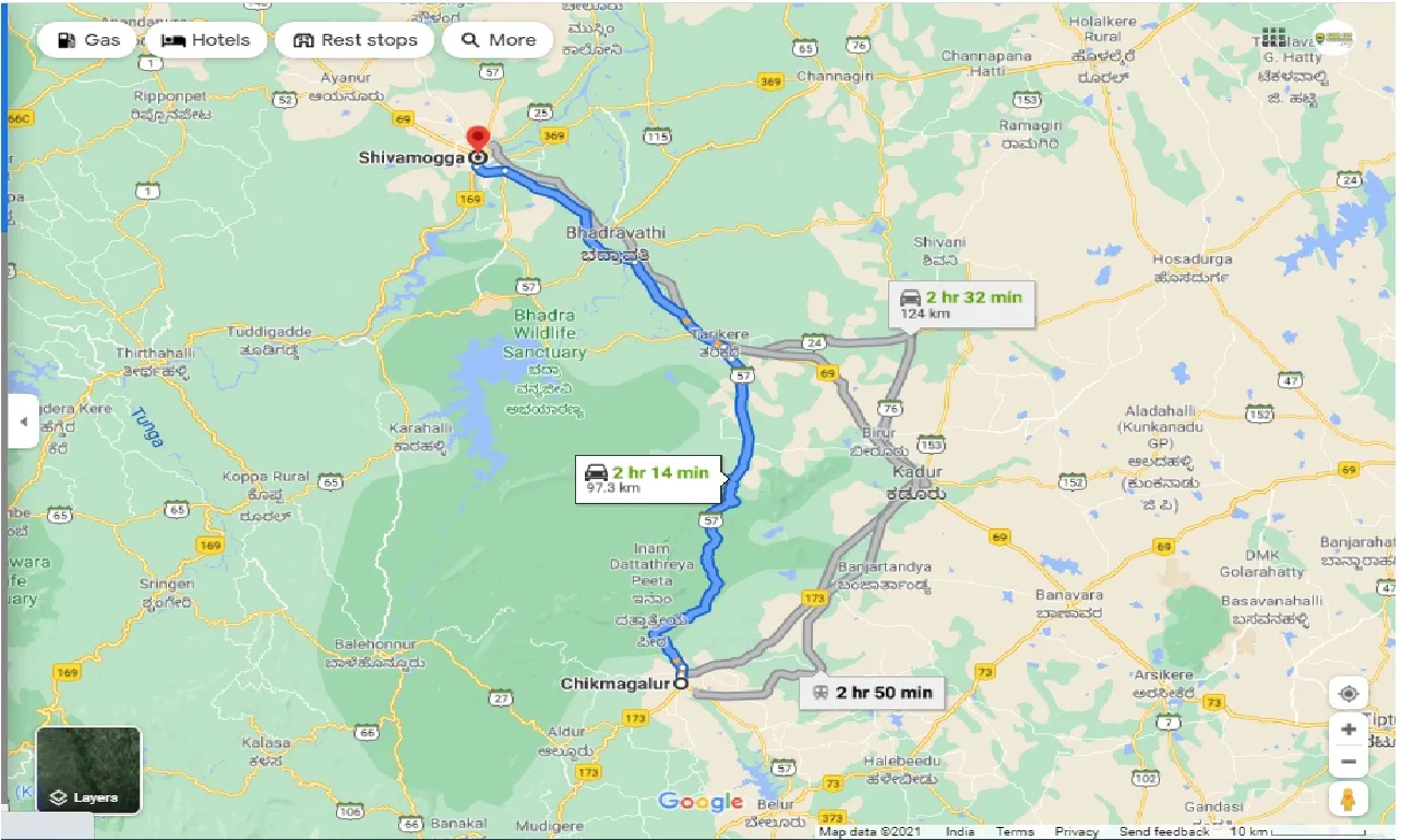 chikmagalur-to-shimoga-round-trip