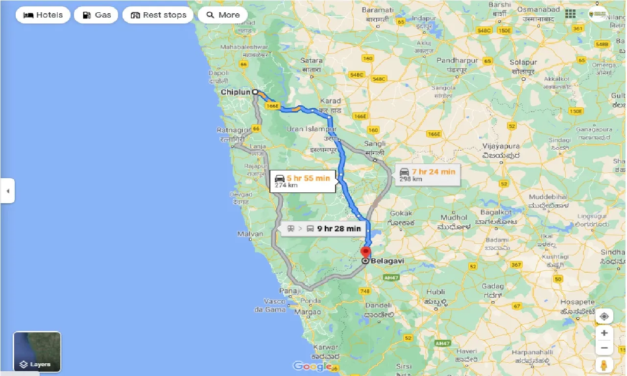 chiplun-to-belgaum-one-way