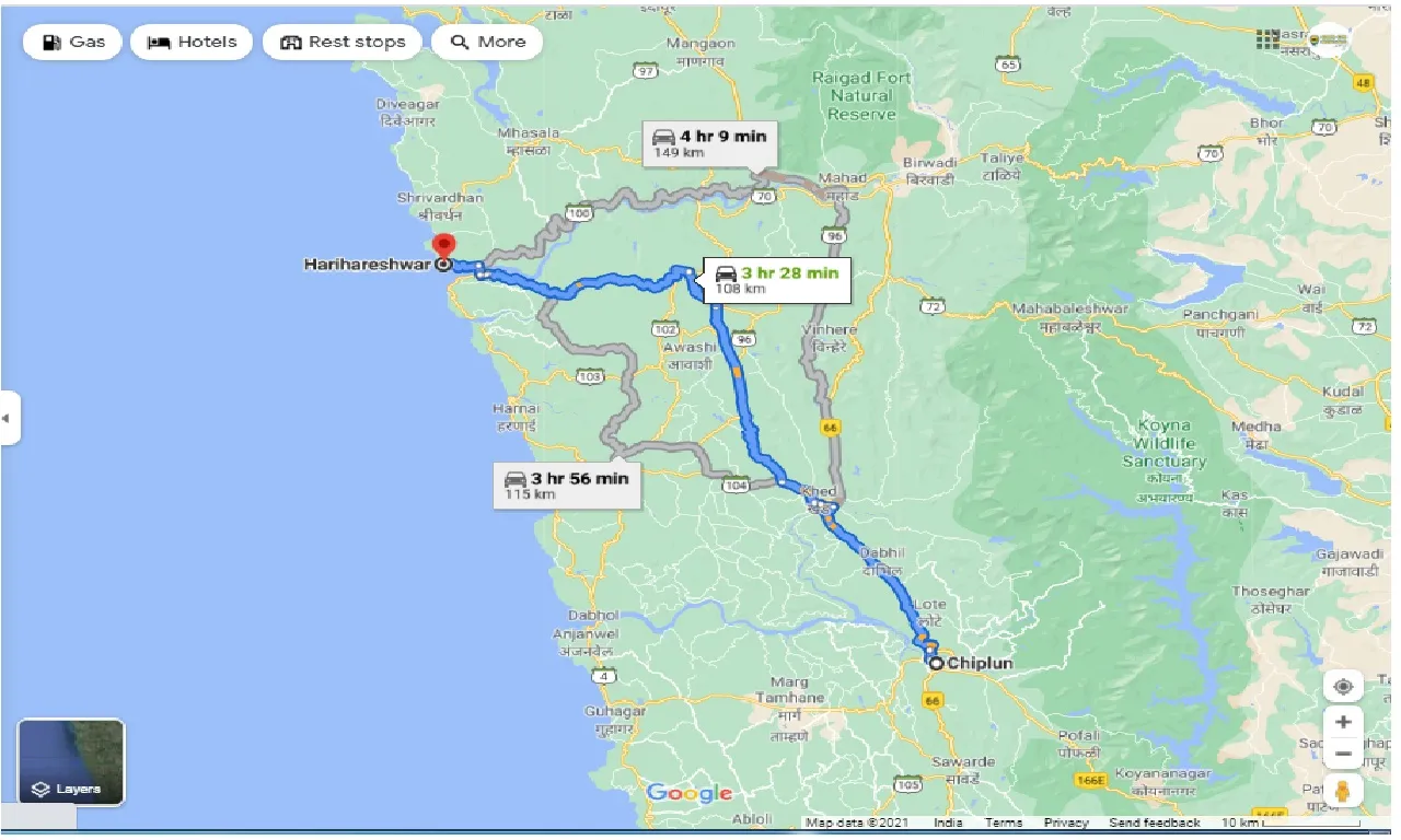 chiplun-to-harihareshwar-one-way