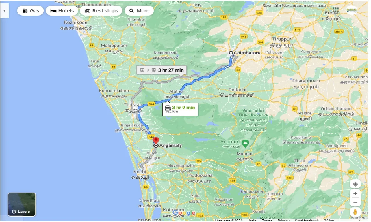 coimbatore-to-angamaly-taxi