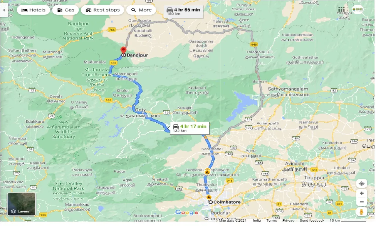 coimbatore-to-bandipur-tiger-reserve-national-park-taxi