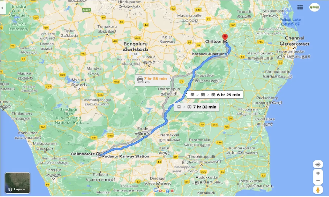 coimbatore-to-chittoor-taxi