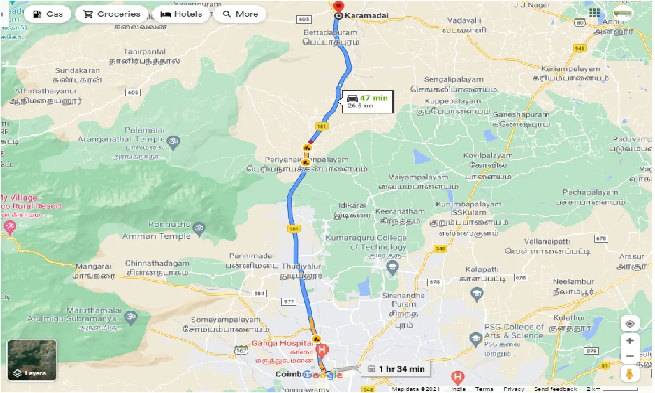 coimbatore-to-karamadai-one-way