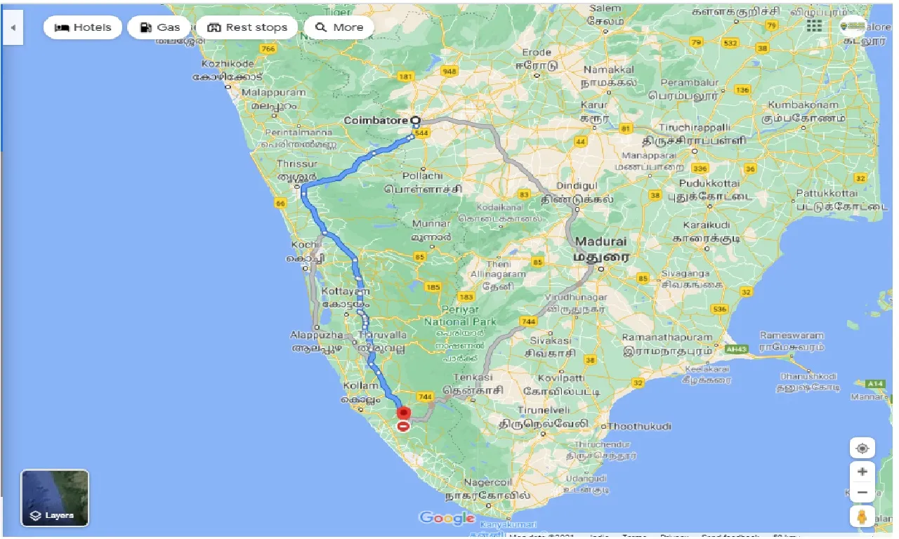 coimbatore-to-kilimanoor-cabs