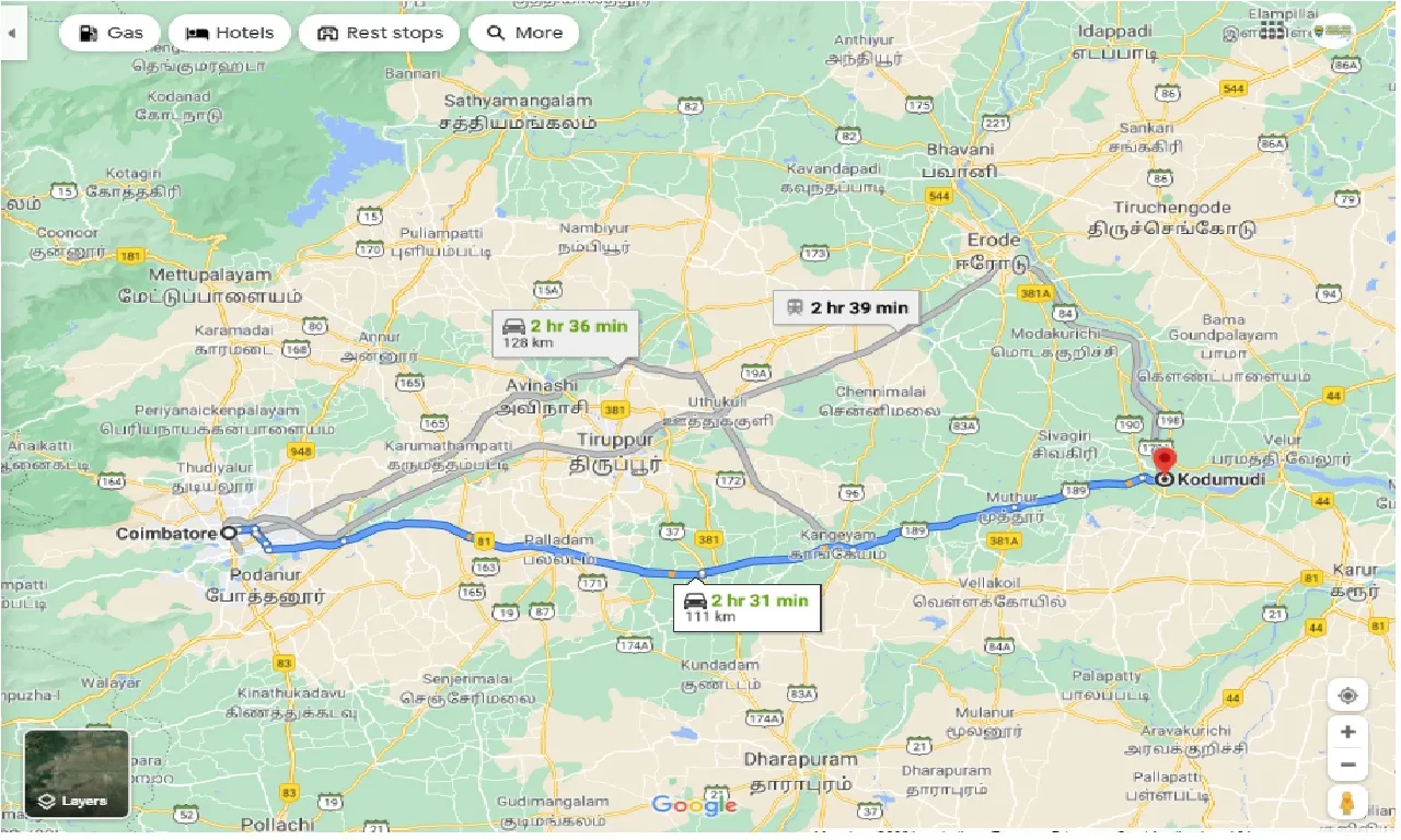 coimbatore-to-kodumudi-one-way