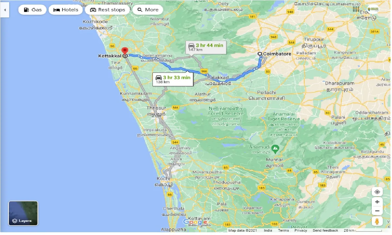 coimbatore-to-kottakkal-taxi