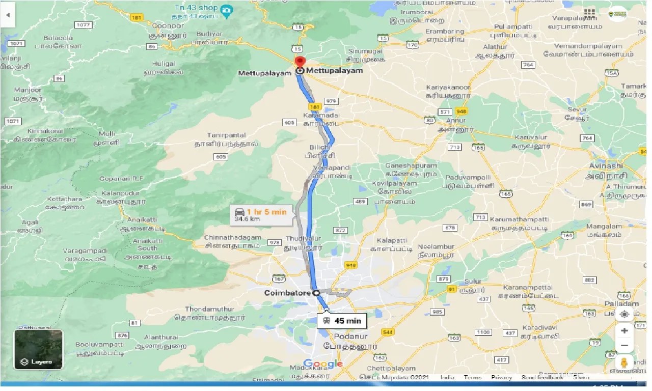 coimbatore-to-mettupalayam-taxi