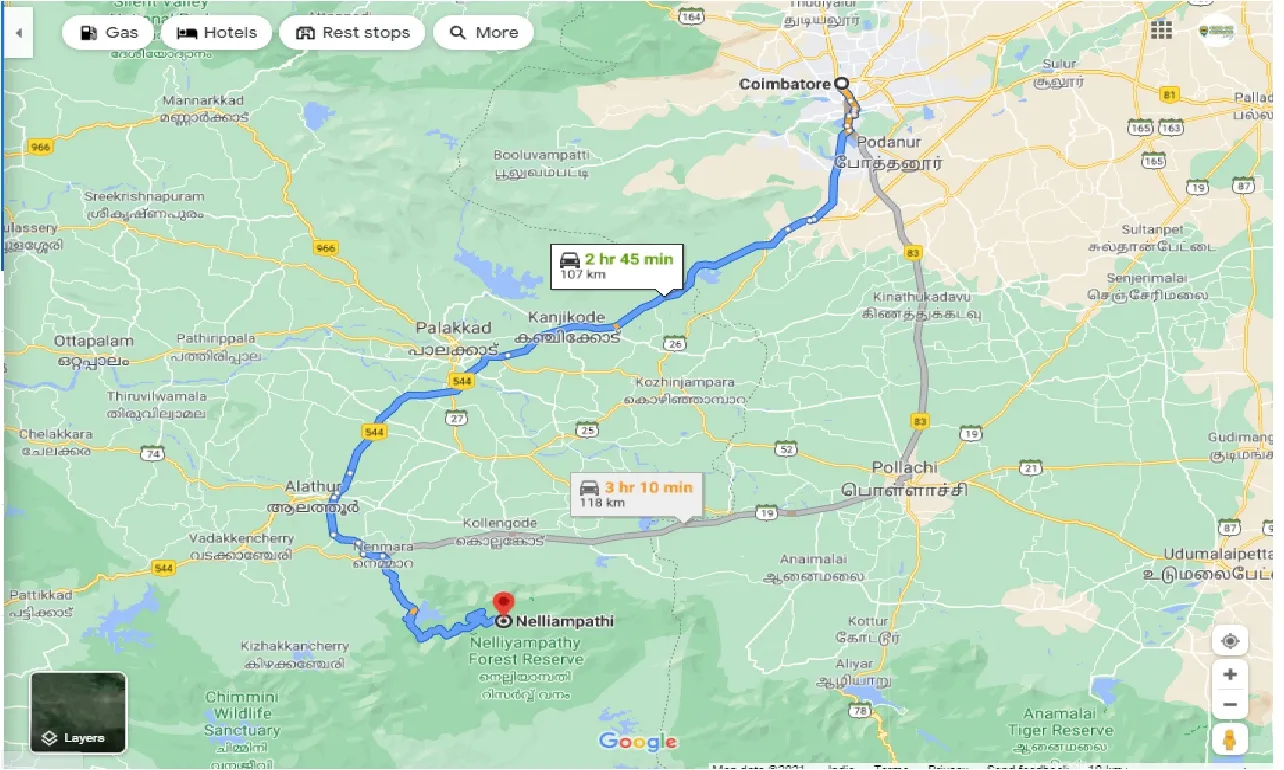 coimbatore-to-nelliyampathy-forest-reserve-one-way