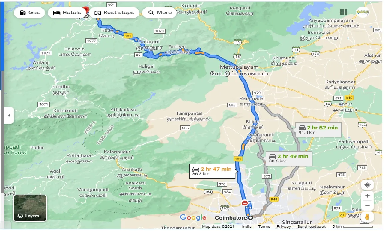 coimbatore-to-ooty-outstation