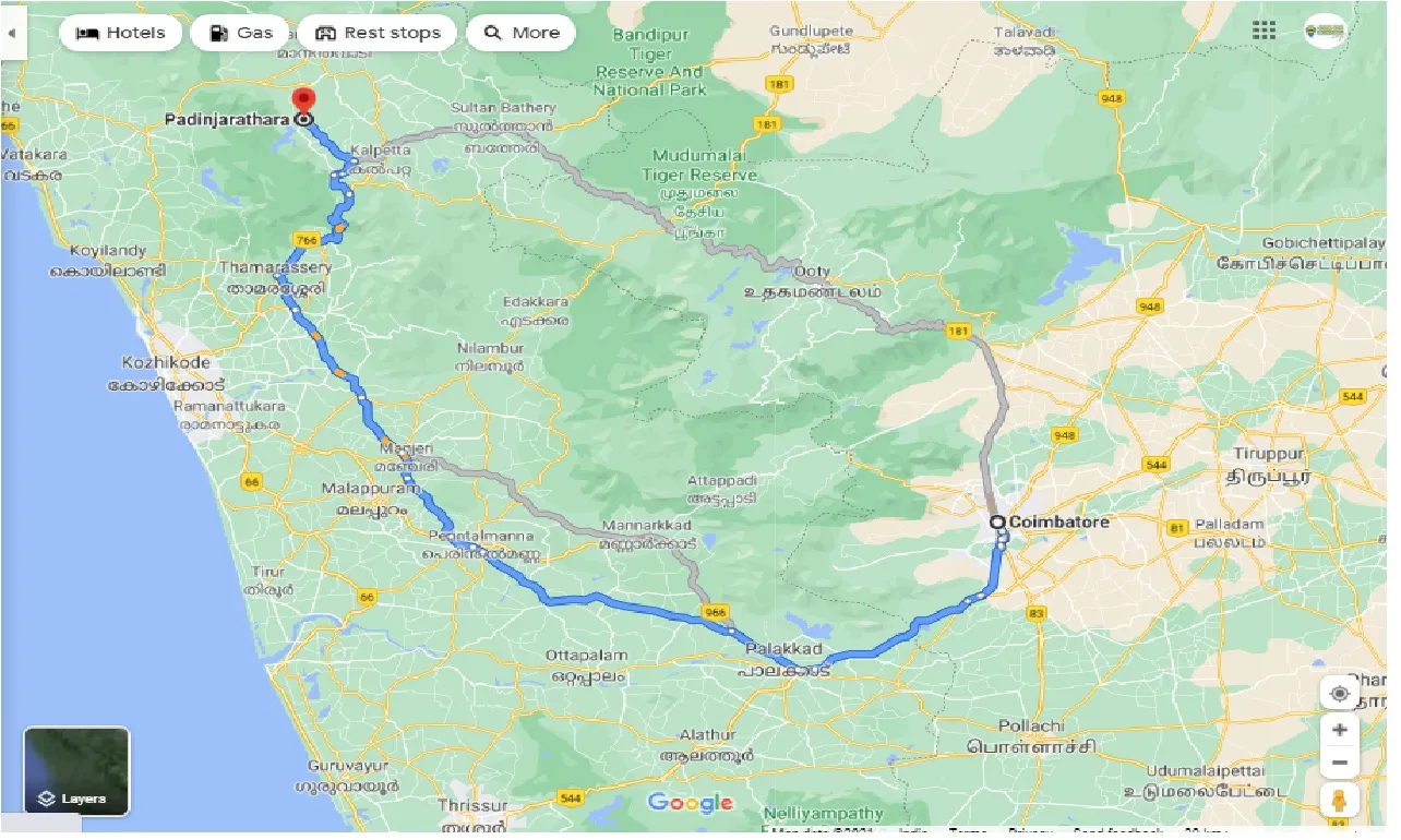 coimbatore-to-padinjarathara-one-way