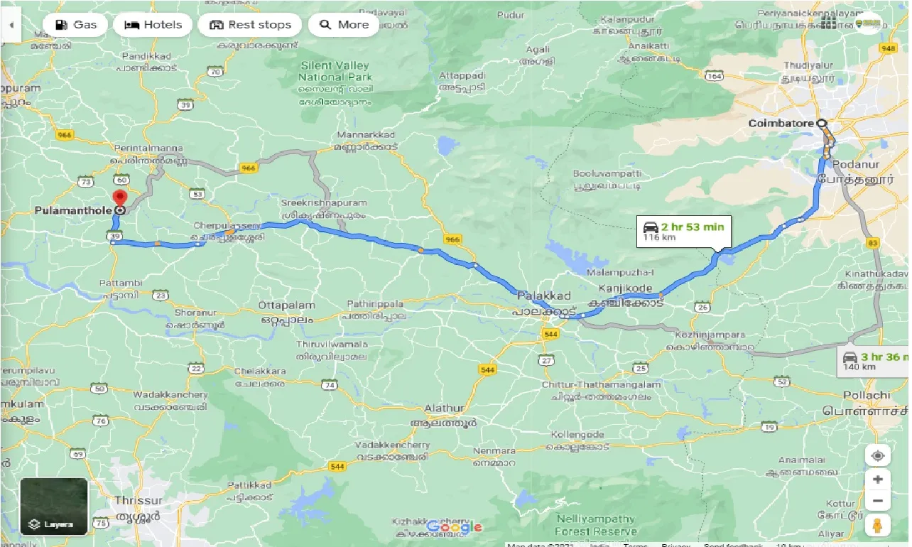 coimbatore-to-pulamanthole-one-way