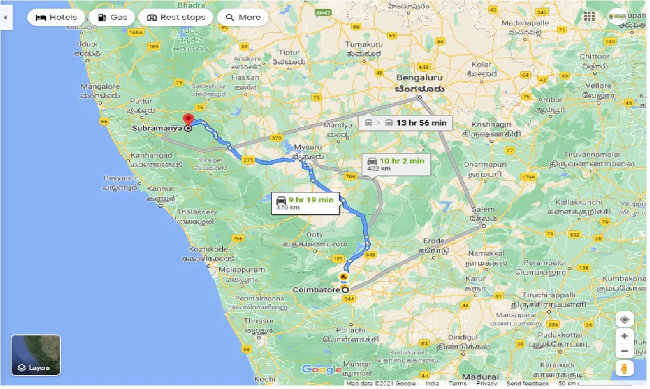 coimbatore-to-subramanya-one-way