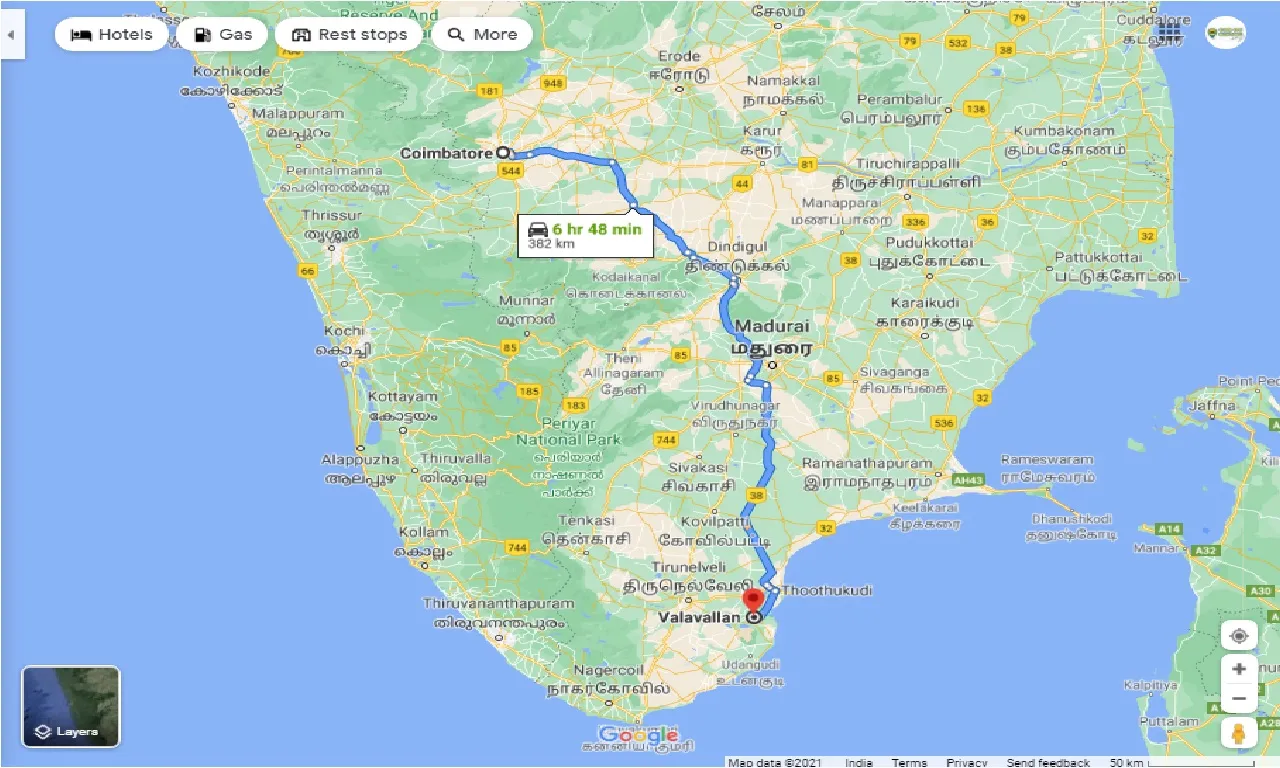 coimbatore-to-valavallan-one-way