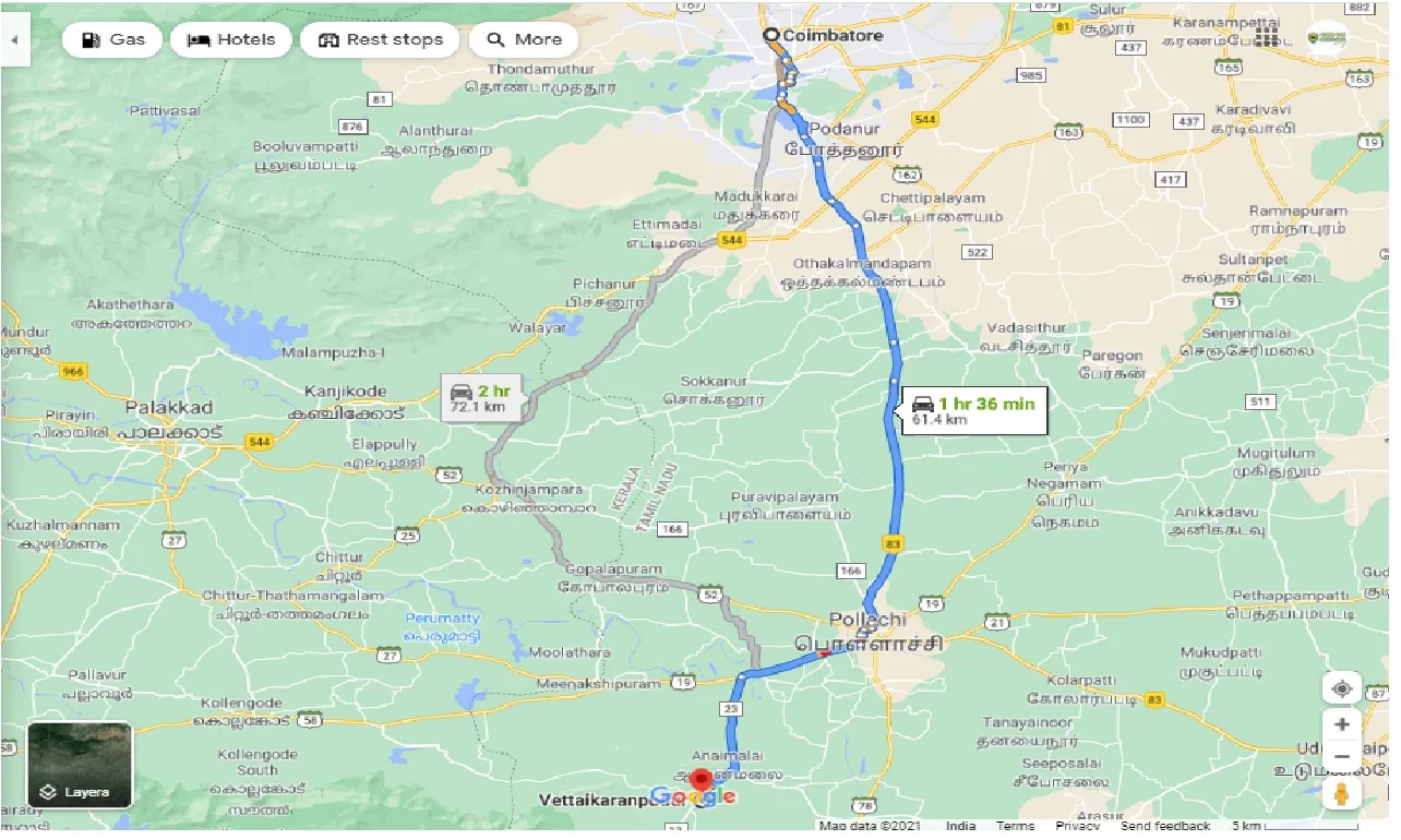 coimbatore-to-vettaikaranpudur-one-way