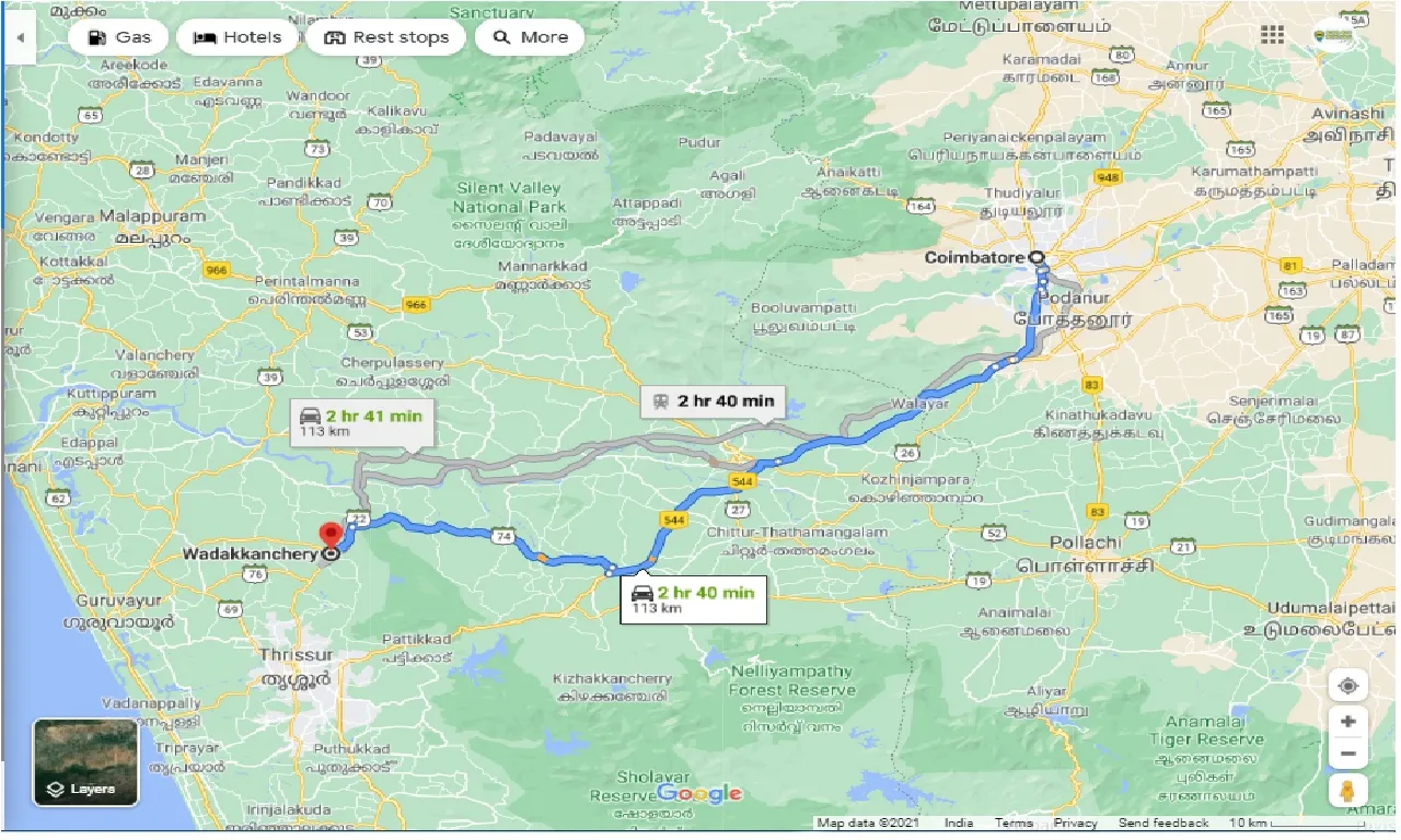 coimbatore-to-wadakkanchery-one-way