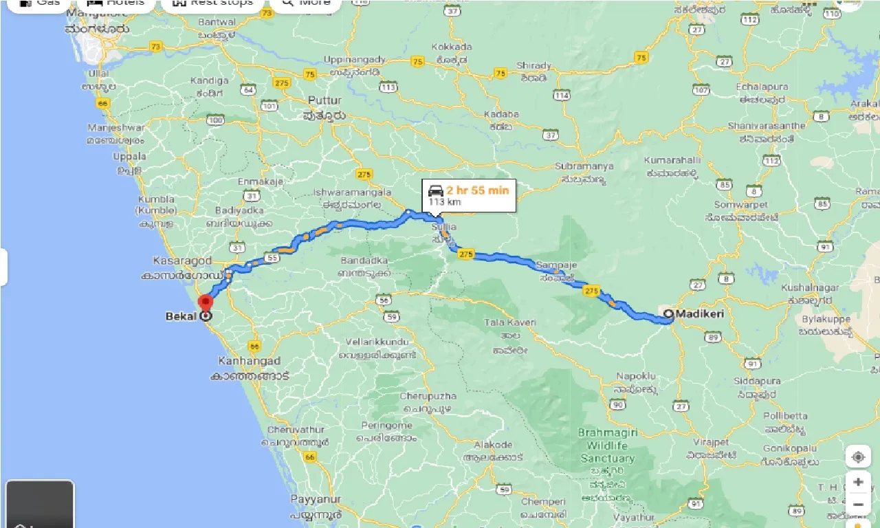 coorg-to-bekal-one-way