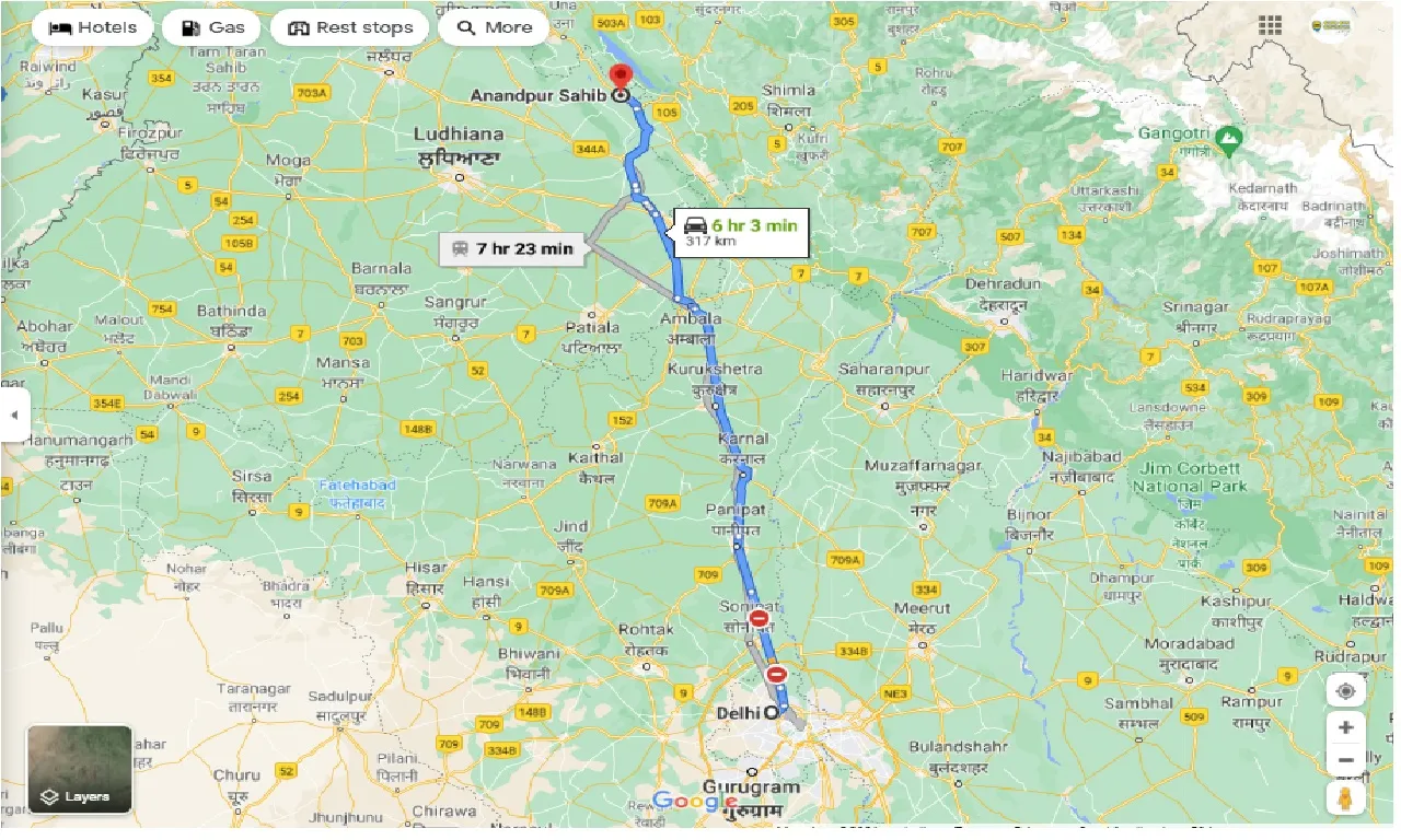 delhi-to-anandpur-sahib-round-trip