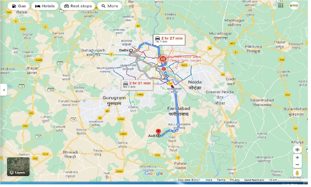 delhi-to-auli-one-way