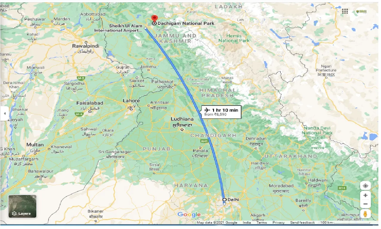 delhi-to-dachigam-national-park-round-trip